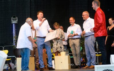 Auftritt der Steckenpferde am 15.08.25 bei der Einlösung der Stadtwette auf dem Marktplatz